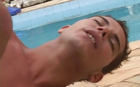 Swimming pool guard banging twink's ass