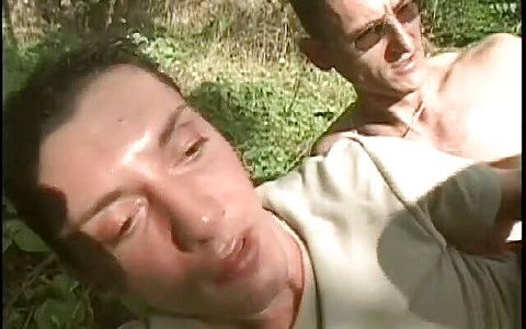 Two horny studs suck and fuck in the wilderness