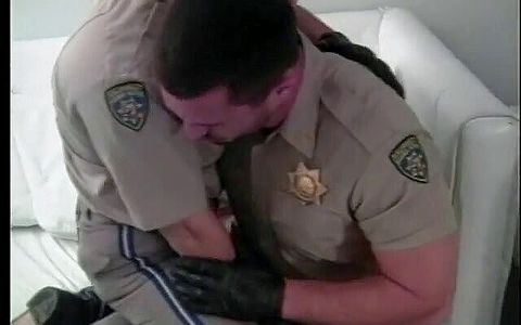 Mature cop stud muffin is blown and fucked