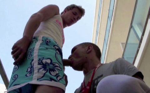 Brian fucked by Kameron Frost in exhib outdoor