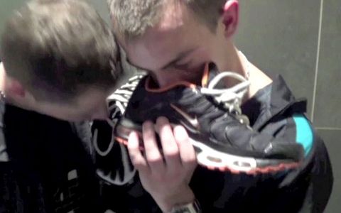 Scally boy fuck in sneakers