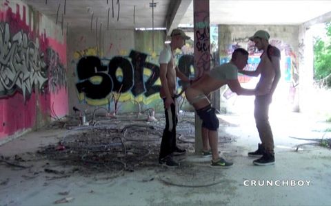 Fucked by 2 bad boys in exhib cruising place