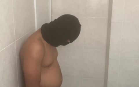 Standing Handjob in the Bathroom