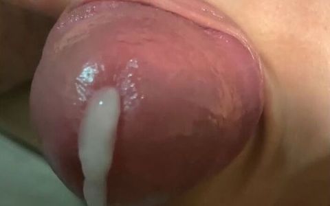 Wet cock and lots of cum in slow motion