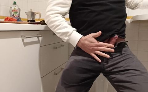 Desperate Pee in the Kitchen