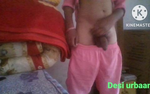 Indian desi village boy's young black cock