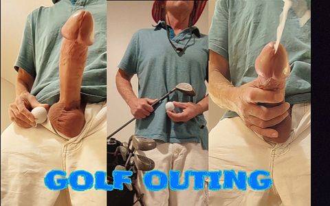 Golf Outing with a Big Cock Club and 3 Big Cumshot Shots for Par