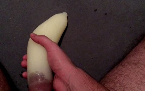 Filling up a condom...! Completely