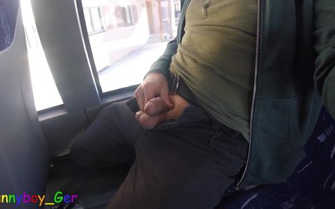 My First Attempt: Jerking off in a Moving Bus, Unfortunately Only with a Limp Cock.