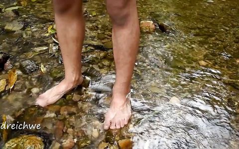 A foot bath in the river