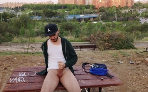 Jerking off with good view from that park