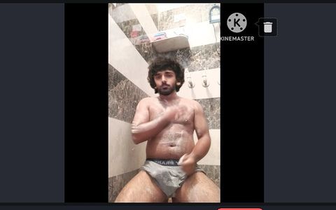 Cute Boy Taking Shower and Masturbating Cumshot in Toilet