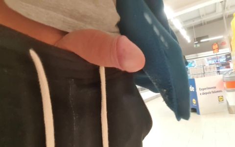 I Love Showing off my Dick in the Supermarket almost Caught