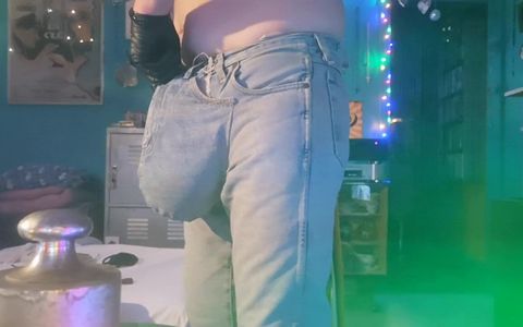 Handmade bulge jeans show