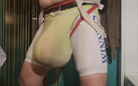 Spandex bulging game