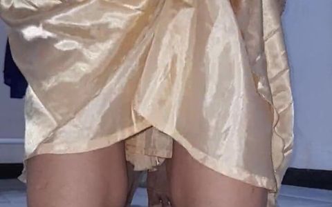 Gold Satin Dress