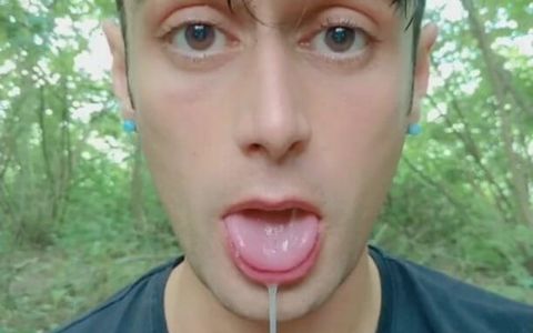 Two Times Cum Spitting by Random Guys - Huge Thick Loads Leaking