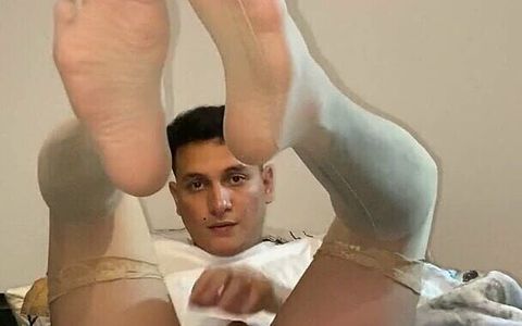 Latino Puts on Nylon Stockings and Masturbates to Make You Cum