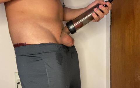 Suction Pump Sucking a Nice Big Thick Cock and Eliminating Premature Ejaculation