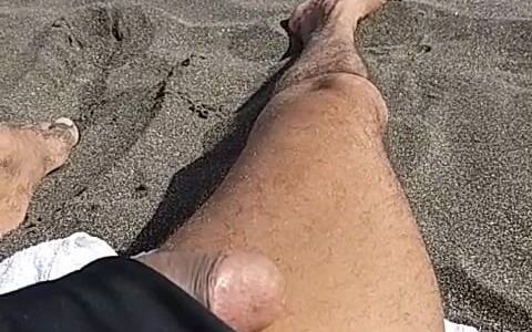 Masturbation on the Nude Beach for All to See