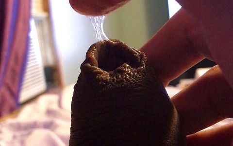 POV wet and sticky uncut cock (4K)