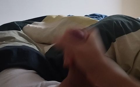 First Morning Jerking and First Cum in 2024