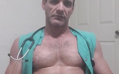 Muscular Doctor Masturbating to Cure You