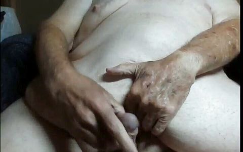 Stroking with cum at end