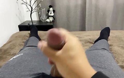 Brazilian boy jerking off with socks on - Dylan Ford