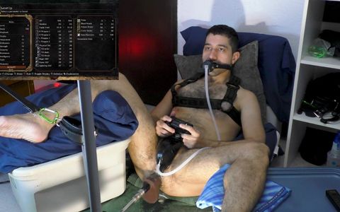 March 2023 Bonus Live Cam Show part 2 - Playing Video Games While Getting Machine-fucked