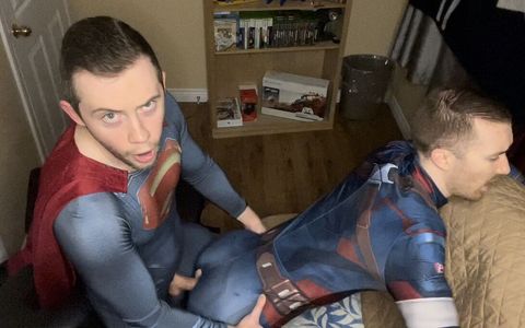 Superman Cums Inside Captain America Bareback