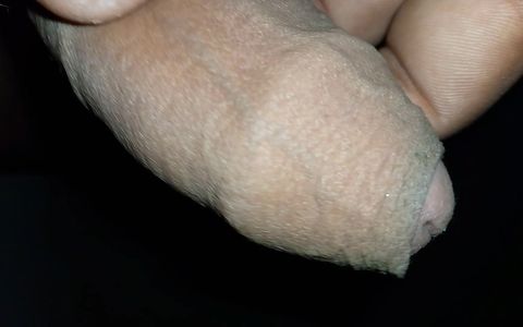 Playing with my foreskin