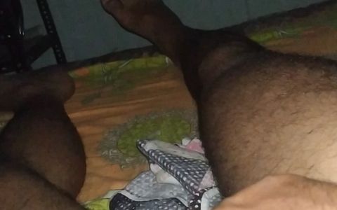 Indian Guy with Hairy Belly Teasing His Cock