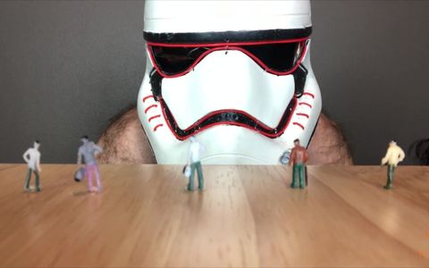 Giant stormtrooper fart dom & anal vore