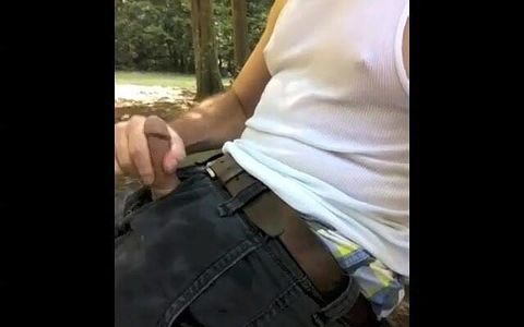 Masturbating in Outdoor- Cumming at the Picnic Area Outside