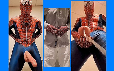 Spidey's Adventure's Episode One, Spiderman's Big Cock and Big Cumshot Web's