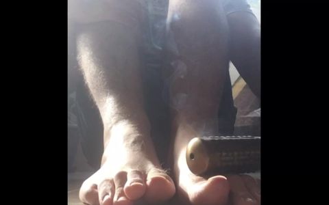 Incredibly Hot Blazing Traditional Chinese Moxibustion Shaft on My Big Male Feet Ouch! - Manlyfoot