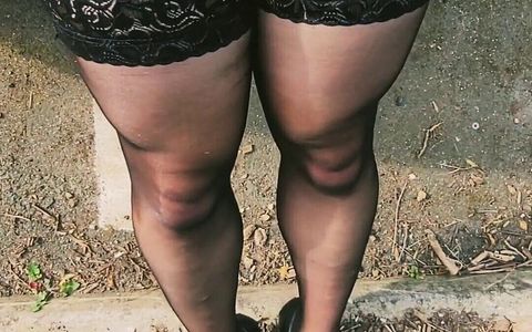 Crossdresser Long Tease and Cum Outdoors