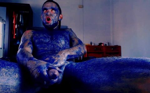 Blueman coming and cumming