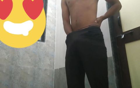 A Sexy Hot with Boy in Bathroom.