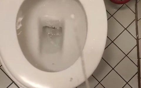 Pissing in Public Bathroom