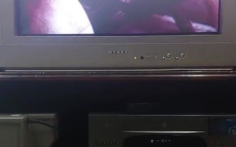 Masturbating on an Old TV but I Accidentally Bumped the Camera When Cuming