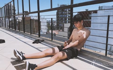 Rooftop Latino Twink Wank