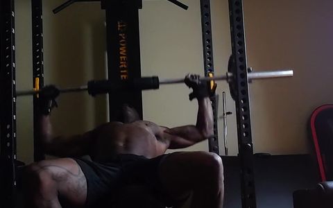 Push Day Workout Jeremiah McPherson aka Hallelujah Johnson Working on New Porn Tonight