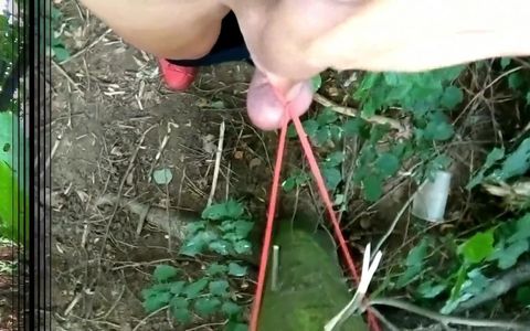 Twink Balls Stretched Outdoor, Selfcum on Balls