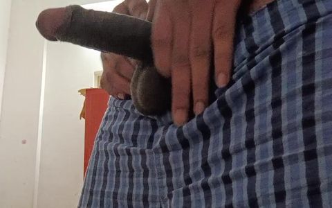 Hairy Gay Showing Off His Big Cock