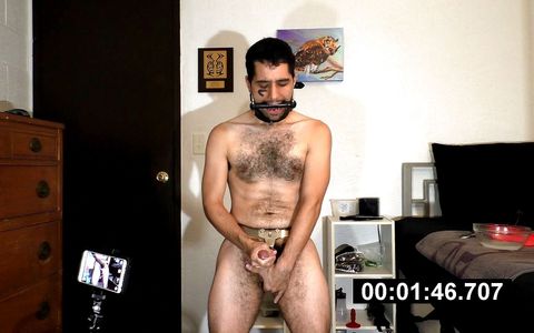 2 minute man -- chastity slave has two minutes to unlock and cum!