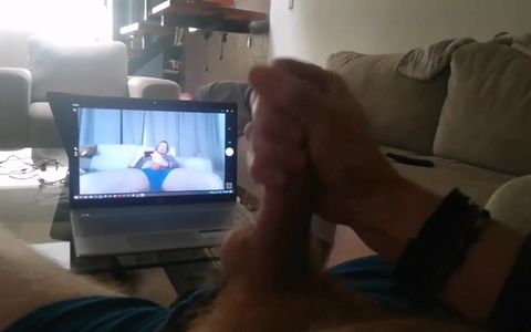 Blowing my load while watching myself cum