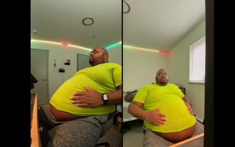 Just working and staying chubby dual view attempt part 1