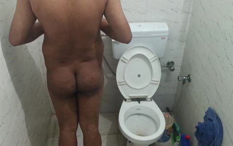 Saturday nude dance performance in bathroom